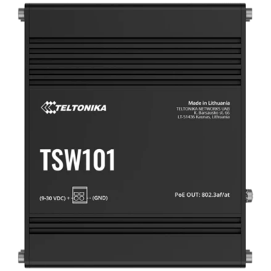 TK-TSW101 Teltonika Industrial Unmanageable PoE Industrial Switch   5 Ethernet RJ45 Gigabit ports 