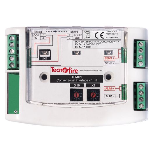 TF-TFMC1, Adresabilni modul 1 konvencionalna zona, Napajanje za konvencionalne optoizolirane senzore
