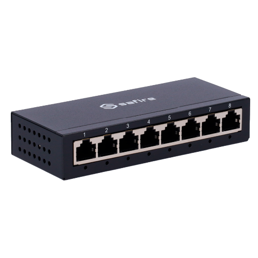 SF-SW08-G-M Safire Desktop Switch    8 ports Gigabit   Speed 10/100/1000Mbps 