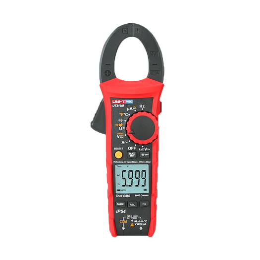 UT219M Current clamp   DC measurement up to 1000V   Measurement in AC up to 1000V and 600A 