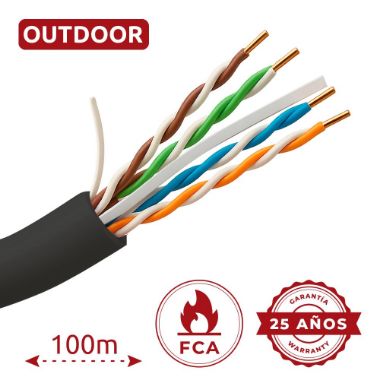 UTP6-100-OUTDOOR, Safire UTP kabel, Kategorija 6, 100m Kabel za namatanje, Bezkiselični vodič, čistoća 99,9% bakar