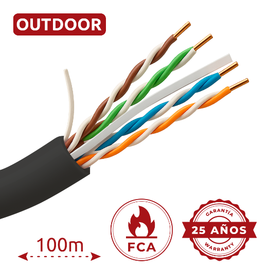 UTP6-100-OUTDOOR Safire UTP cable   Category 6    100m Cable Reel   OFC conductor, purity 99.9% copper 