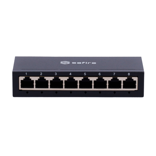 SF-SW08-G-M Safire Desktop Switch    8 ports Gigabit   Speed 10/100/1000Mbps 