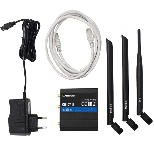 TK-RUT240 Teltonika Router 4G Industrial   2 Ethernet ports RJ45 Fast Ethernet 