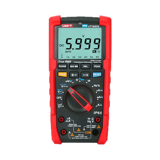 UT195DS True RMS industrial digital multimeter   IP65 and 2 m drop proof 