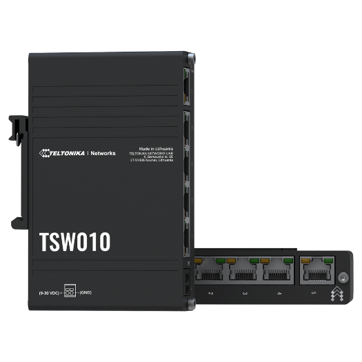 TK-TSW010 Teltonika Industrial Unmanaged Switch   5 Ethernet ports RJ45 Fast Ethernet 