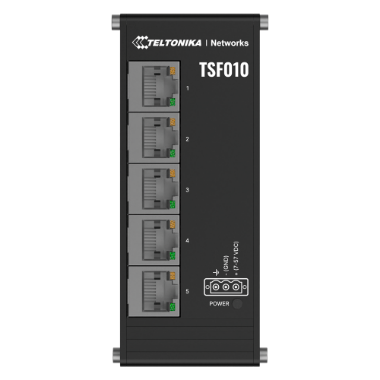 TK-TSF010 Teltonika Industrial Unmanaged Switch   5 Ethernet ports RJ45 Fast Ethernet 