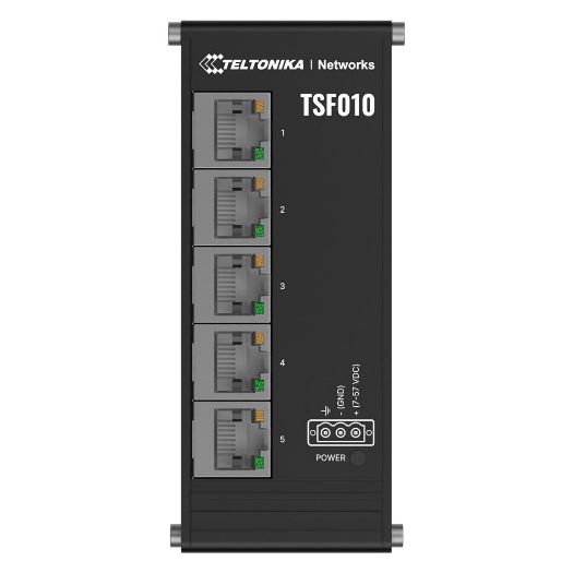 TK-TSF010, Teltonika industrijski neupravljani preklopnik, 5 Ethernet portova RJ45 Fast Ethernet