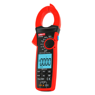 UT205E LCD clamp meter   DC measurement up to 1000V   Measurement in AC up to 1000V and 1000A 
