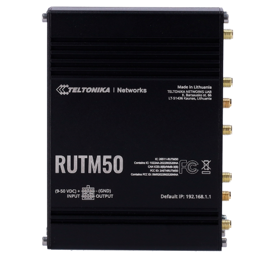 TK-RUTM50 Teltonika Industrial Router 5G   5G Sub 6Ghz SA/NSA Dual SIM 