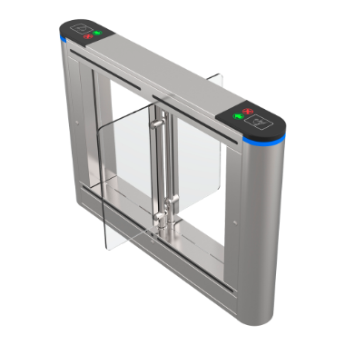 TS-SG801-M-800 Double bi directional access turnstile   Gate with folding acrylic barrier 