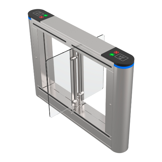 TS-SG801-M-800 Double bi directional access turnstile   Gate with folding acrylic barrier 