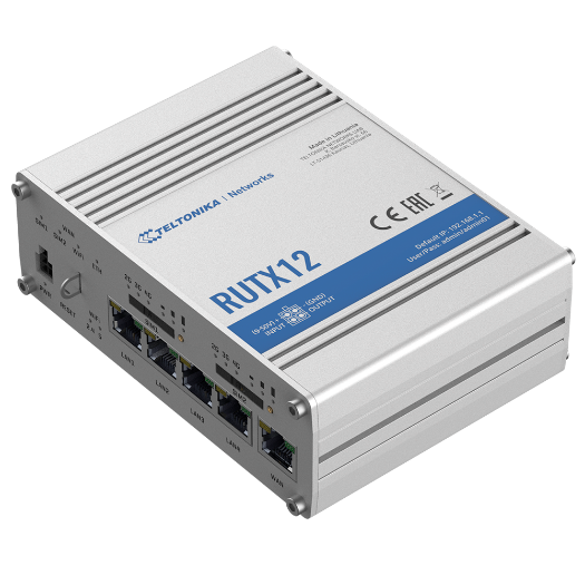 TK-RUTX12 Teltonika Router 4G Industrial   Dual Modem 4G Cat 6 Dual SIM  