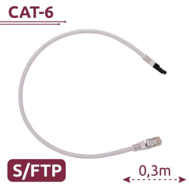 SFTP6A-H-03W, SFTP kabel, Ethernet, RJ45 konektori, Kategorija 6A, 0, 3 m