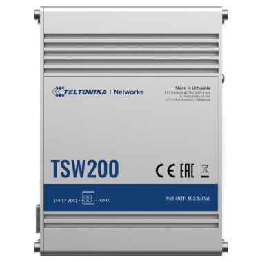 TK-TSW200, Teltonika Industrijska Neupravljiva PoE Industrijska Prekidačica, 8 Ethernet RJ45 Gigabit + 2 SFP Gigabit porta