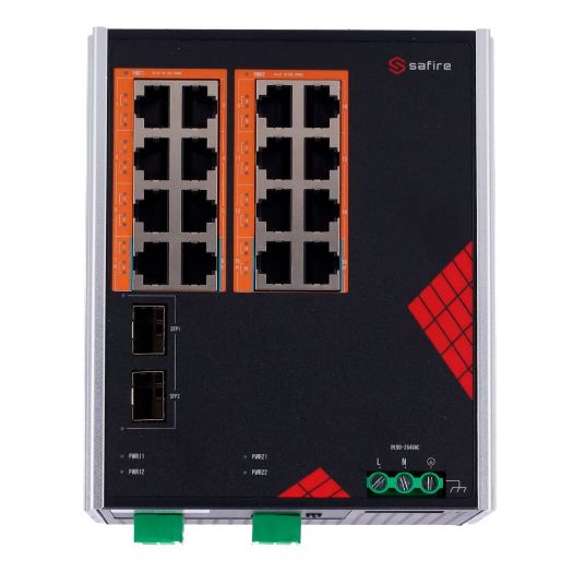SF-SWI1816HIPOE-GF-AC-260-DIN, Safire Switch Industrijski AC i DC napajanje
