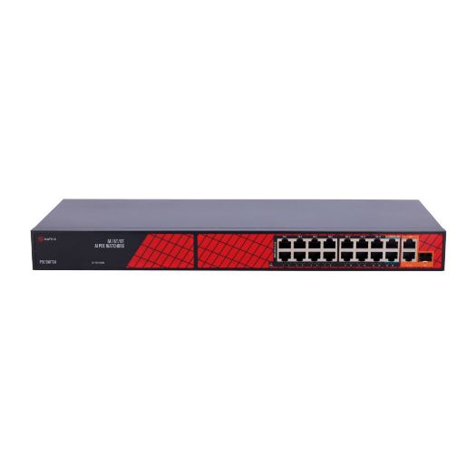 SF-SW1916HIPOE-HF-300, Safire Switch Hi, PoE, 16 PoE Portovi + 2 Uplink RJ45 + 1 Uplink SFP