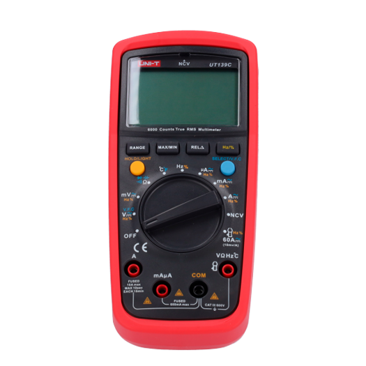 UT139C Digital multimeter with True RMS function   DC and AC voltage measurement up to 600V 