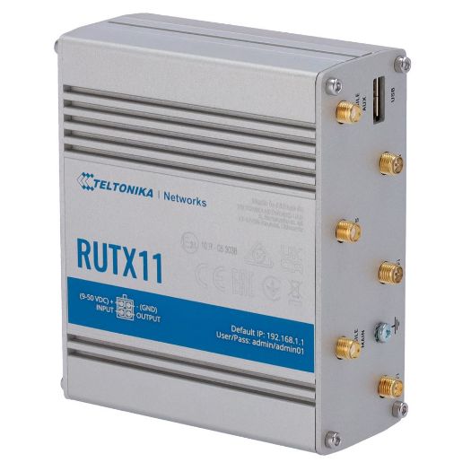 TK-RUTX11, Teltonika usmjerivač 4G Industrijski, Dvostruka SIM kartica 4G Kat. 6 Kat.
