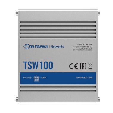 TK-TSW100, Teltonika Industrijska Neupravljiva PoE Industrijska Prekidačica, 5 Ethernet RJ45 gigabitnih portova