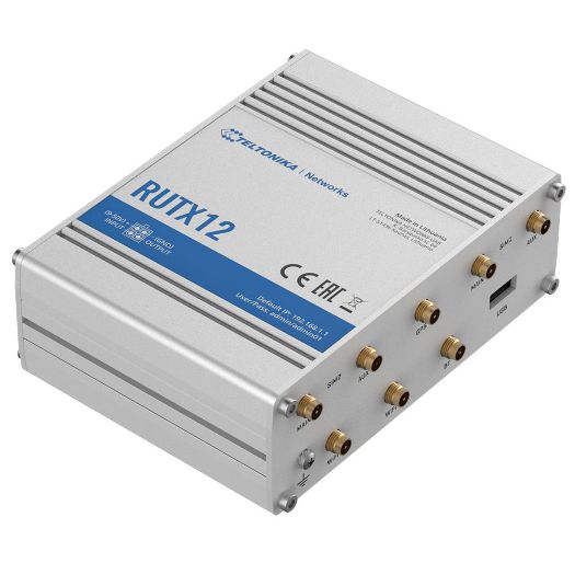 TK-RUTX12, Teltonika usmjerivač 4G Industrijski, Dvostruki modem 4G Cat 6 Dvostruka SIM kartica