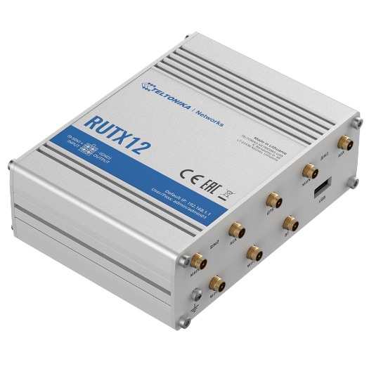 TK-RUTX12 Teltonika Router 4G Industrial   Dual Modem 4G Cat 6 Dual SIM  