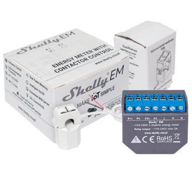 SH-EM-120A, Shelly EM + 120A, WiFi 2,4 GHz IEEE802.11 b/g/n, Mjerač potrošnje