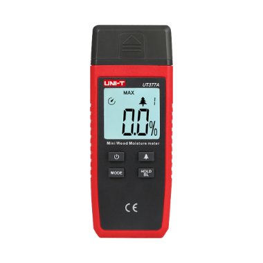UT377A Wood moisture meter   Wood type selector   Correction according to ambient humidity 