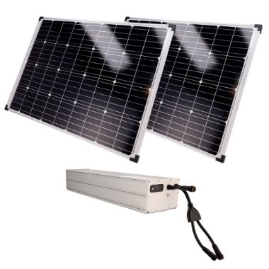 SF-SOLARKIT-BATT-1920WH-24V, Stajati, samostalni sustav napajanja za CCTV, 2x Solarna ploča od 150W
