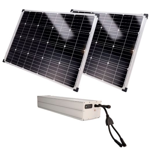 SF-SOLARKIT-BATT-1920WH-24V, Stajati, samostalni sustav napajanja za CCTV, 2x Solarna ploča od 150W