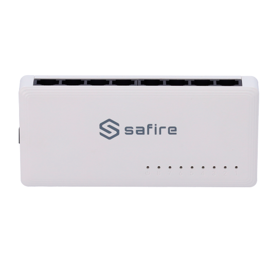 SF-SW08-G Safire   Desktop Switch   8 ports Gigabit   Speed 10/100/1000Mbps 