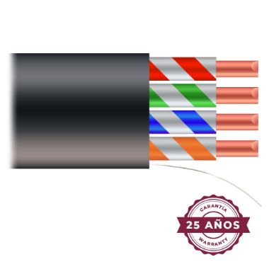 UTP5E-100-OUTDOOR, UTP kabel, Kategorija 5E, Kalem od 100 metara, Crna izolacija kabela