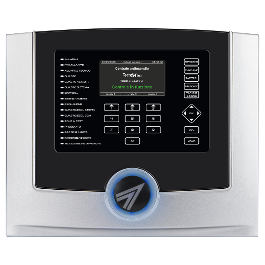 TF-TFA4-1192 Analog fire alarm control panel of 4 loops   Capable of holding two batteries of 12V
