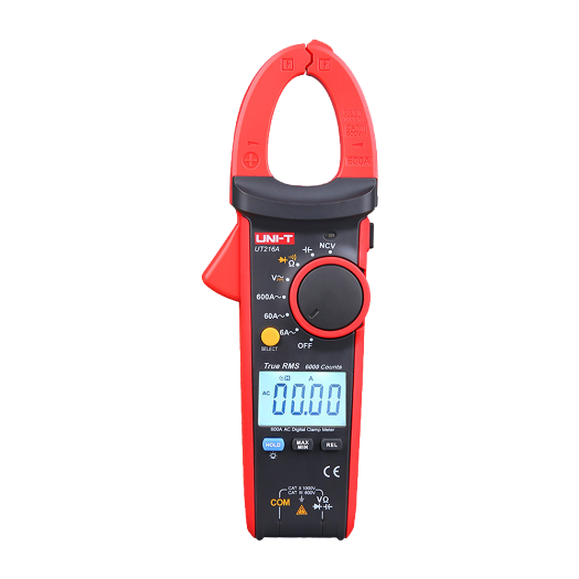 UT216A LCD clamp meter   DC measurement up to 1000V   Measurement in AC up to 750V and 600A 