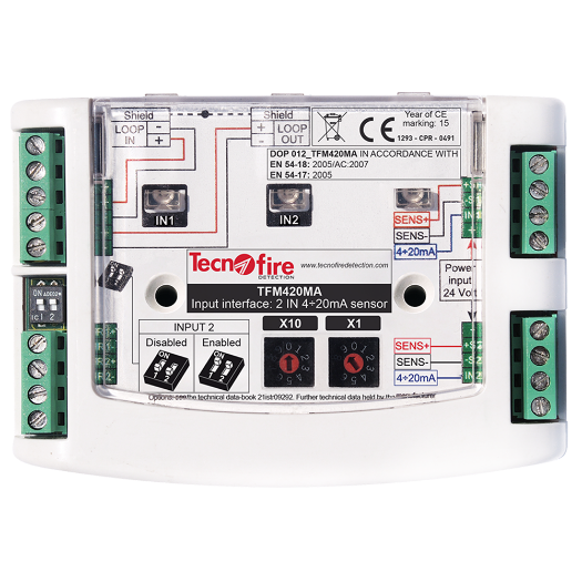 TF-TFM420MA Module 2 inputs for 4 20mA devices   prealarm for each threshold 