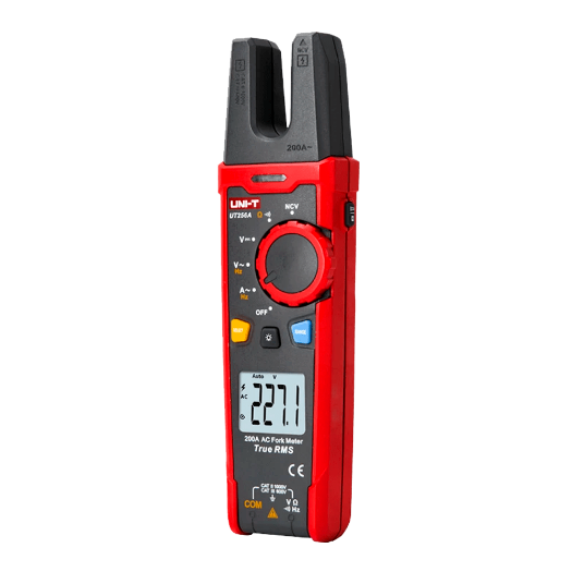 UT256A Fork type clamp ammeter   LCD display of up to 6000 counts   Current measurement in AC up to 200A 