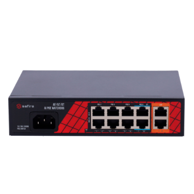 SF-SW1008HIPOE-H-120 Safire Switch Hi PoE   8 PoE port(s) + 2 Up link port(s) 