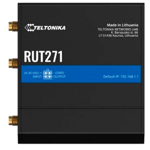 TK-RUT271 Teltonika Router Redcap 5G Industrial   2 Ethernet ports RJ45 Fast Ethernet 