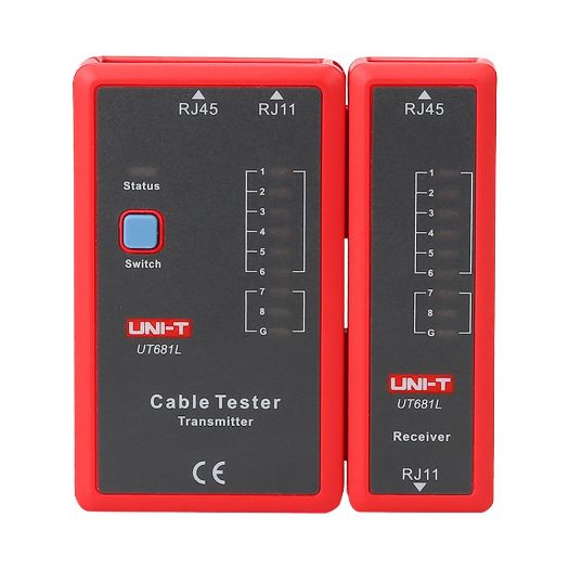 UT681L, Kabelski tester, Provjera statusa kabela RJ45/RJ11, Testiranje brzog i sporog načina rada