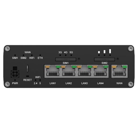 TK-RUTC50, Teltonika usmjerivač 5G Industrijski, 5G podzemlje, 6Ghz SA/NSA, Dvostruki SIM s dvostrukim modemom