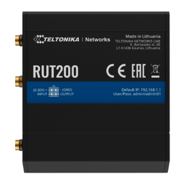 TK-RUT200 Teltonika Router 4G Industrial   2 Ethernet ports RJ45 Fast Ethernet 