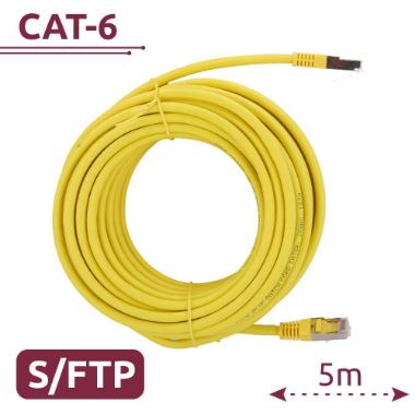 SFTP6A-H-5Y, SFTP kabel, Ethernet, RJ45 konektori, Kategorija 6A, 5 m, Žuta boja