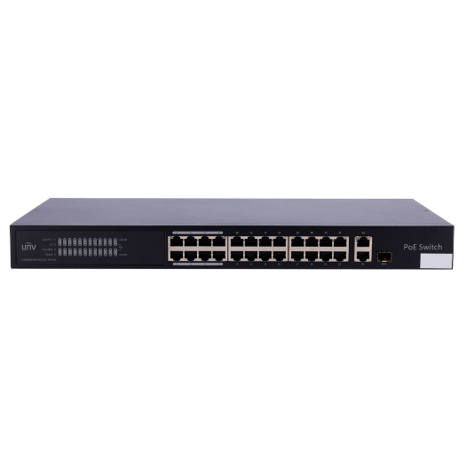 UV-NSW3000-24T1GT1GC-POE-IN Uniview Manageable Cloud PoE Switch   24 PoE802.3af/at + 1 uplink RJ45 +1 uplink Combo 