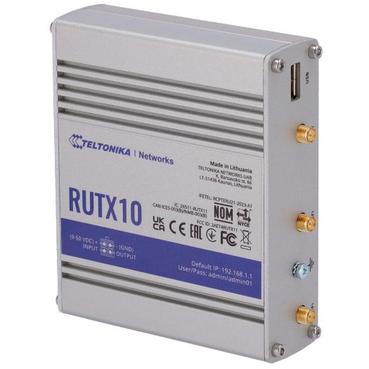 TK-RUTX10, Teltonika industrijski ruter, Wi-Fi 5, Bluetooth THE 4.0, 4 Ethernet RJ45 Gigabitna porta