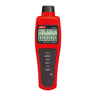 UT372 Handheld digital tachometer   Up to 99999 RPM   LCD backlit display of 100000 accounts 