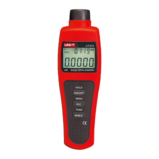 UT372 Handheld digital tachometer   Up to 99999 RPM   LCD backlit display of 100000 accounts 