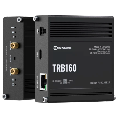 TK-TRB160 Teltonika Gateway 4G Industrial   4G Cat 4 / 3G / 2G   Ethernet Port RJ45 10/100/1000Mbps 