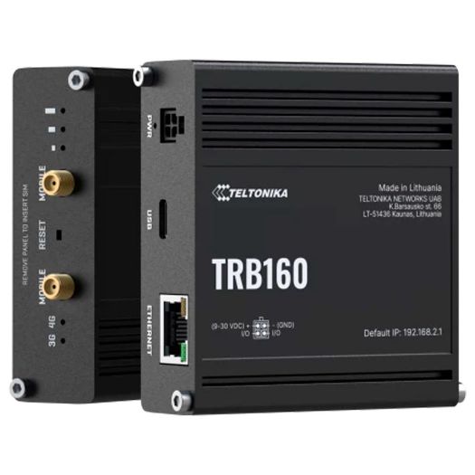TK-TRB160, Teltonika Gateway 4G Industrijski, 4G Kat. 4 / 3G / 2G, Ethernet priključak RJ45 10/100/1000Mbps