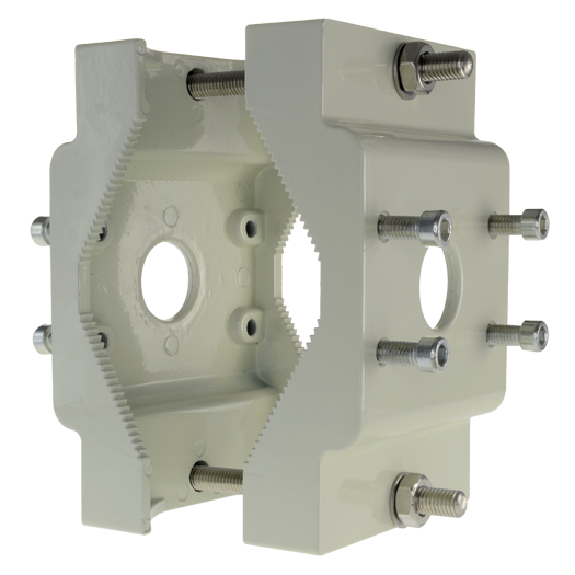 SP802 nosač za montažu na stup   Raspon promjera 60–110 mm   Otvori za montažu na obje strane 