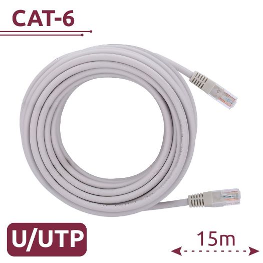 UTP6-H-15W, UTP kabel, Ethernet, RJ45 konektori, Kategorija 6, 15 m, Bijela boja